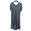 Šaty dlouhé maxi oversize krátký rukáv dámské viskoza nadrozměr (3XL/4XL/5XL ONE SIZE) ITALSKÁ MÓDA IMC22380/DR (Velikost 3XL/4XL, Barva Černá)