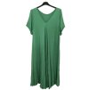 Šaty dlouhé maxi oversize krátký rukáv dámské viskoza nadrozměr (3XL/4XL/5XL ONE SIZE) ITALSKÁ MÓDA IMC22380/DR (Velikost 3XL/4XL, Barva Černá)