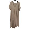 Šaty dlouhé maxi oversize krátký rukáv dámské viskoza nadrozměr (3XL/4XL/5XL ONE SIZE) ITALSKÁ MÓDA IMC22380/DR (Velikost 3XL/4XL, Barva Černá)