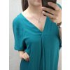 Šaty dlouhé maxi oversize krátký rukáv dámské viskoza nadrozměr (3XL/4XL/5XL ONE SIZE) ITALSKÁ MÓDA IMC22380/DR (Velikost 3XL/4XL, Barva Černá)