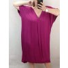 Šaty dlouhé maxi oversize krátký rukáv dámské viskoza nadrozměr (3XL/4XL/5XL ONE SIZE) ITALSKÁ MÓDA IMC22380/DR (Velikost 3XL/4XL, Barva Černá)