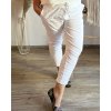 Kalhoty bavlněné letní dámské nadrozměr (3XL/4XL/5XL ONE SIZE) ITALSKÁ MODA IM422499LH/DU (Velikost 3XL/4XL, Barva Černá)