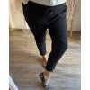 Kalhoty bavlněné letní dámské nadrozměr (3XL/4XL/5XL ONE SIZE) ITALSKÁ MODA IM422499LH/DU (Velikost 3XL/4XL, Barva Černá)