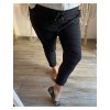 Kalhoty bavlněné letní dámské nadrozměr (3XL/4XL/5XL ONE SIZE) ITALSKÁ MODA IM422499LH/DU (Velikost 3XL/4XL, Barva Černá)