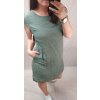 Šaty volnočasové bavlněné krátký rukáv dámské (L/XL ONE SIZE) ITALSKá MODA IM722040/DR (Velikost S/M/L, Barva Černá)