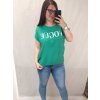 Tunika oversize zavazovací bavlněná krátký rukáv dámská nadrozměr vogue (L/XL/2XL ONE SIZE) ITALSKÁ MÓDA IM722071/DR