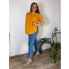 Tunika krátký rukáv dámské nadrozměr ULIVO (46/48/50 ONE SIZE) ITALSKÁ MÓDA IM722006/DR (Velikost 46/48/50, Barva zelená)
