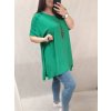 Tunika oversize krátký rukáv s přívěskem dámská nadrozměr (3XL/4XL ONE SIZE) ITALSKá MóDA IM422524/DR