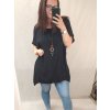 Tunika oversize krátký rukáv s přívěskem dámská nadrozměr (3XL/4XL ONE SIZE) ITALSKá MóDA IM422524/DR