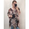 Tunika krátký rukáv dámská nadrozměr (XL/2XL/3XL ONE SIZE) ITALSKÁ MÓDA IM422397/DR