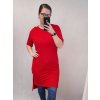 Šaty bavlněné volnočasové krátký rukáv dámské nadrozměr (XL/2XL ONE SIZE) ITALSKÁ MODA IM422103 (Velikost XL/2XL, Barva tmavě růžová)