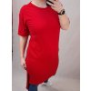 Šaty bavlněné volnočasové krátký rukáv dámské nadrozměr (XL/2XL ONE SIZE) ITALSKÁ MODA IM422103 (Velikost XL/2XL, Barva tmavě růžová)