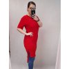 Šaty bavlněné volnočasové krátký rukáv dámské nadrozměr (XL/2XL ONE SIZE) ITALSKÁ MODA IM422103 (Velikost XL/2XL, Barva tmavě růžová)