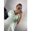 Šaty oversize s kapucí lněné krátký rukáv dámská nadrozměr (L/XL/2XL ONE SIZE) ITALSKá MóDA IM522181 (Velikost XL/2XL, Barva žlutá)