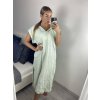 Šaty oversize s kapucí lněné krátký rukáv dámská nadrozměr (L/XL/2XL ONE SIZE) ITALSKá MóDA IM522181 (Velikost XL/2XL, Barva žlutá)