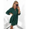 Šaty oversize volnočasové 3/4 rukáv dámské nadrozměr (XL/2XL ONE SIZE) ITALSKÁ MÓDA IMD22440/DR (Velikost XL/2XL, Barva béžová)