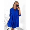 Šaty oversize volnočasové 3/4 rukáv dámské nadrozměr (XL/2XL ONE SIZE) ITALSKÁ MÓDA IMD22440/DR (Velikost XL/2XL, Barva béžová)