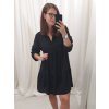 Šaty oversize volnočasové 3/4 rukáv dámské nadrozměr (XL/2XL ONE SIZE) ITALSKÁ MÓDA IMD22440/DR (Velikost XL/2XL, Barva béžová)
