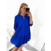 Šaty oversize volnočasové 3/4 rukáv dámské nadrozměr (XL/2XL ONE SIZE) ITALSKÁ MÓDA IMD22440/DR (Velikost XL/2XL, Barva béžová)