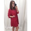 Šaty oversize volnočasové 3/4 rukáv dámské nadrozměr (XL/2XL ONE SIZE) ITALSKÁ MÓDA IMD22440/DR (Velikost XL/2XL, Barva béžová)