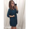Šaty oversize volnočasové 3/4 rukáv dámské nadrozměr (XL/2XL ONE SIZE) ITALSKÁ MÓDA IMD22440/DR (Velikost XL/2XL, Barva béžová)