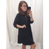 Šaty oversize volnočasové 3/4 rukáv dámské nadrozměr (XL/2XL ONE SIZE) ITALSKÁ MÓDA IMD22440/DR (Velikost XL/2XL, Barva béžová)