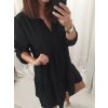 Šaty oversize volnočasové 3/4 rukáv dámské nadrozměr (XL/2XL ONE SIZE) ITALSKÁ MÓDA IMD22440/DR (Velikost XL/2XL, Barva béžová)