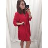 Šaty oversize volnočasové 3/4 rukáv dámské nadrozměr (XL/2XL ONE SIZE) ITALSKÁ MÓDA IMD22440/DR (Velikost XL/2XL, Barva béžová)
