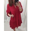 Šaty oversize volnočasové 3/4 rukáv dámské nadrozměr (XL/2XL ONE SIZE) ITALSKÁ MÓDA IMD22440/DR (Velikost XL/2XL, Barva béžová)
