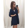 Šaty oversize volnočasové 3/4 rukáv dámské nadrozměr (XL/2XL ONE SIZE) ITALSKÁ MÓDA IMD22440/DR (Velikost XL/2XL, Barva béžová)