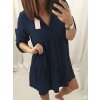 Šaty oversize volnočasové 3/4 rukáv dámské nadrozměr (XL/2XL ONE SIZE) ITALSKÁ MÓDA IMD22440/DR (Velikost XL/2XL, Barva béžová)