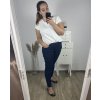 Kalhoty džegíny elastické dámské nadrozměrné (L/XL-4XL/5XL) SAL SMILING SAL22AM3001/DR (Velikost S/M/L, Barva Černá)