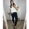 Kalhoty džegíny elastické dámské nadrozměrné (L/XL-4XL/5XL) SAL SMILING SAL22AM3001/DR (Velikost S/M/L, Barva Černá)