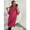 Šaty sametové se zipem dlouhý rukáv dámské nadrozměr (XL/2XL/3XL ONE SIZE) ITALSKá MóDA IM4221270/DR