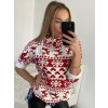 tunika dlouhý rukáv  s kapucí dámské (uni M/L) ITALSKá MóDA IMB22CHRISTMAS/DR