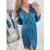 Šaty elegantní třpytivé flitrové dlouhý rukáv dámské (S/M ONE SIZE) ITALSKÁ MÓDA IMWGS223661/UL (Velikost S/M/L, Barva béžová)