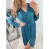 Šaty elegantní třpytivé flitrové dlouhý rukáv dámské (S/M ONE SIZE) ITALSKÁ MÓDA IMWGS223661/UL (Velikost S/M/L, Barva béžová)