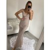 Šaty dlouhé elegantní společenské třpytivé carmen dámské (S/M ONE SIZE) ITALSKÁ MÓDA IMM2251196/DUR