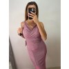 Šaty dlouhé elegantní společenské třpytivé carmen dámské (S/M ONE SIZE) ITALSKÁ MÓDA IMM2251196/DUR (Velikost S/M/L, Barva béžová)