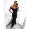 Šaty dlouhé elegantní společenské třpytivé carmen dámské (S/M ONE SIZE) ITALSKÁ MÓDA IMM2251196/DUR (Velikost S/M/L, Barva béžová)
