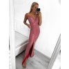 Šaty dlouhé elegantní společenské třpytivé carmen dámské (S/M ONE SIZE) ITALSKÁ MÓDA IMM2251196/DUR (Velikost S/M/L, Barva béžová)