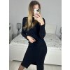 Šaty elegantní třpytivé dlouhý rukáv dámské (S/M ONE SIZE) ITALSKá MóDA IMM22hg4993/DU