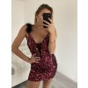 Šaty elegantní třpytivé s flitry na ramínka dámské (S/M ONE SIZE) ITALSKá MóDA IMM22LS25948/DU