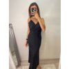 Šaty elegantní společenské dlouhé na ramínka třpytivé dámské (S/M ONE SIZE) ITALSKá MóDA IMM2255333/DU (Velikost S/M/L, Barva béžová)