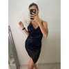 Šaty elegantní třpytivé na ramínka dámské (S/M ONE SIZE) ITALSKÁ MÓDA IMWE224059/DU