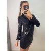 Šaty elegantní třpytivé dlouhý rukáv dámské (S/M ONE SIZE) ITALSKá MóDA IMM22EL5236/DU