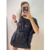 Šaty motýlkové elegantní třpytivé s flitry dlouhý rukáv dámský (S/M ONE SIZE) ITALSKÁ MÓDA IMM22EL5203/DU (Velikost S/M/L, Barva Černá)