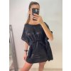 Šaty motýlkové elegantní třpytivé s flitry dlouhý rukáv dámský (S/M ONE SIZE) ITALSKÁ MÓDA IMM22EL5203/DU (Velikost S/M/L, Barva Černá)