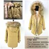 Kabát zimní parka s kožíškem dámská  (s-m-l) K-ZELL ITALSKá MODA 8035K-B/DR (Velikost S, Barva tmavě béžová)
