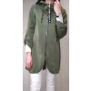 Bunda/Kabát dlouhý rukáv dámská (L/XL ONE SIZE) ITALSKÁ MODA IM4211321/DR (Velikost S/M/L, Barva béžová)